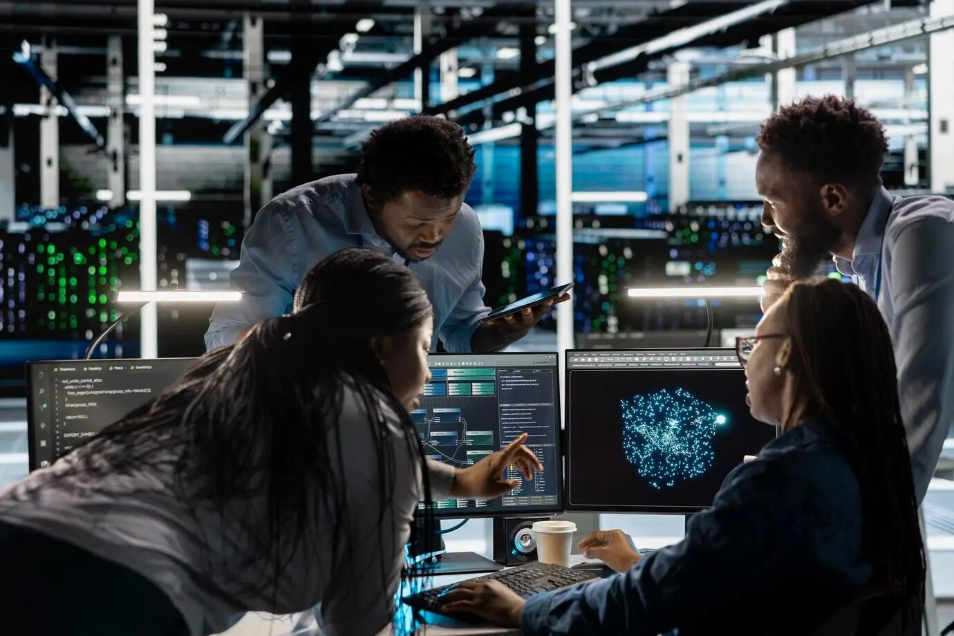 The data center’s engineering team deploys AI virtualization frameworks.